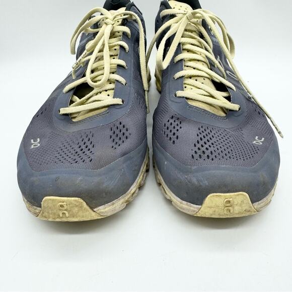On Cloudflow Running Comfort Sneakers In Smoke/Limelight Sz 10 Athletic Orthotic - Picture 6 of 13